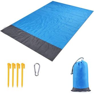 OEM Tappetino Da Spiaggia, Tappetino Anti-sabbia, 210 X 200 Cm, Portatile, Impermeabile, Pieghevole, Con 4 Picchetti Per Spiaggia, Campeggio, Picnic, Viag