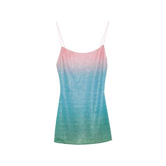 Os&eacute;ree Lumi&egrave;re Lurex-knit Mini Dress