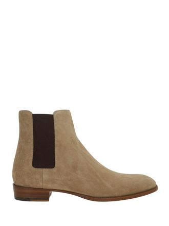 Saint Laurent Brown Wyatt Boots
