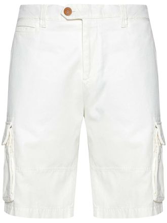 Brunello Cucinelli cotton cargo shorts - White