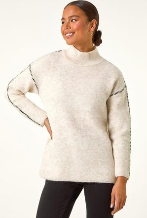 Roman Contrast Stitch Knit Jumper