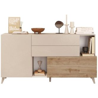Calicosy Calicosy - Credenza 2 ante, 2 cassetti, 2 nicchie e 2 ripiani L181 cm - mala