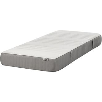 Beliani Beliani - Colch&oacute;n De Espuma Viscoel&aacute;stica Duro Con Funda Extra&iacute;ble De Poli&eacute;ster Blanco Y Gris 90 X 200 Cm Fancy