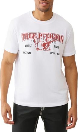 True Religion Buddha Arch Logo Graphic T-Shirt in Optic White at Nordstrom, Size Xxx-Large