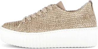 Gabor Womens 83.205 Sneaker In Raffia Nappa Sand
