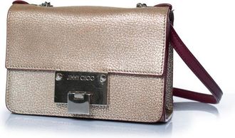 Jimmy Choo London Pre-owned Womens Rebel crossbody rose leather bag - Metallic - One Size