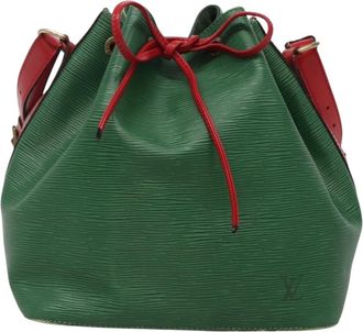 Louis Vuitton Petit Noé Green Leather Shoulder Bag (Pre-Owned)