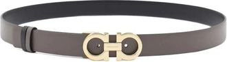 Ferragamo Zwart Betonnen Riem - Dames - Riemen - Zwart - 85 CM - Accessoires