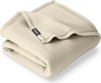 Bare Home Lightweight Polar Fleece Throw Blanket in Oyster at Nordstrom