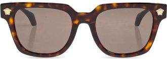 Versace Rechthoekige zonnebril - Heren - Zonnebrillen - Bruin - 52 MM - Accessoires