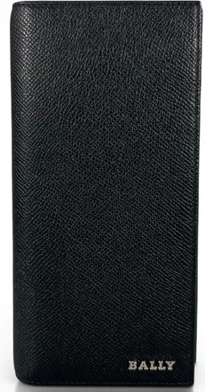 Bally Black Leather Long Wallet (Bi-Fold) (Pre-Owned)