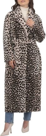 Gorski Reversible Genuine Shearling Coat in Beige/black Spotted/gold at Nordstrom, Size X-Small