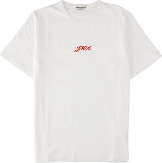 J.W.Anderson White Embroidered Logo Cotton T-Shirt