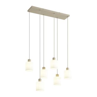 QAZQA Qazqa L&aacute;mpara Colgante Escandinava Beige Con Cristal Blanco 6