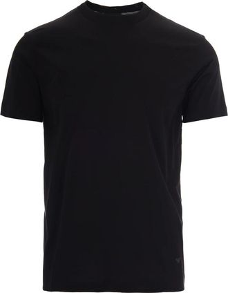 Emporio Armani T-shirt met ronde hals - Heren - T-shirts - Zwart - XL - Katoen - Tops