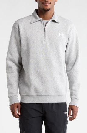 Under Armour Icon Fleece Quarter Zip Sweatshirt in Mod Gray Light Heather at Nordstrom Rack, Size Xx-Large