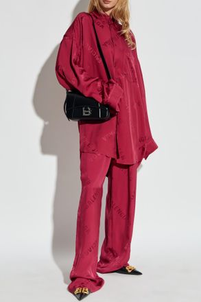 Balenciaga Oversize Shirt, Womens, Burgundy