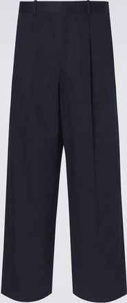 Loewe Pleated cotton gabardine wide-leg pants