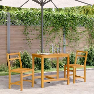 vidaXL Juego De Balc&oacute;n 3 Piezas Madera Maciza De Acacia Vidaxl
