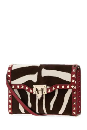 Valentino Garavani Womens Shoulder Crossbody Bag Red Leather