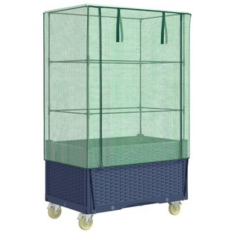 vidaXL Arriate Con Cubierta Invernadero Aspecto Rat&aacute;n 80x50x182 Cm Vidaxl