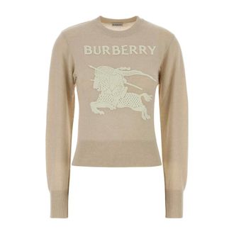 Burberry Round-neck Knitwear, female, Beige, Size: XS Ramona Round-neck Knit