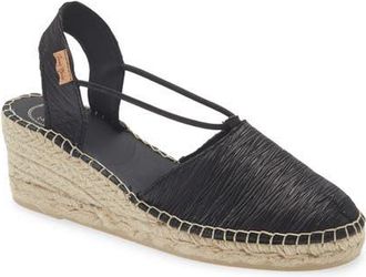 Toni Pons Telma Espadrille Wedge in Negre at Nordstrom, Size 7-7.5Us