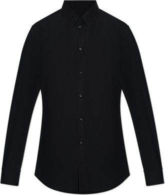 Dolce & Gabbana Formal Shirts, male, Black, Size: 3XL Classic cotton shirt