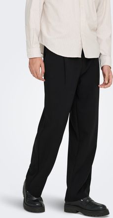 Only & Sons Schlupfhose ONLY & SONS ONSWILL 0292 LOOSE STRING PANT FRML NOOS, Damen, Gr. XXL, N-Gr, jet schwarz, Web, Obermaterial: 75% Polyester, 21% Viskose, 4%