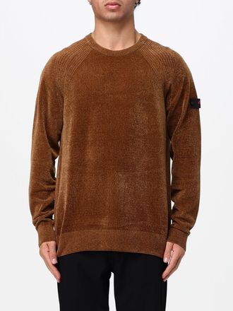 Peuterey Maglia girocollo in poliestere a maniche lunghe con logo e bordi a costine