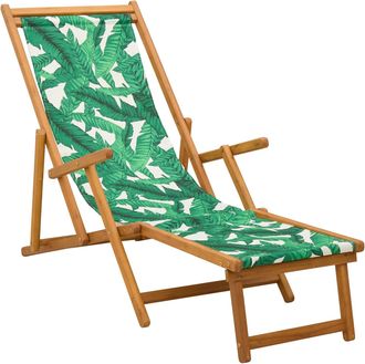 vidaXL Tumbona Plegable 3 Posici&oacute;n Madera De Eucalipto Maciza Vidaxl