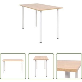 vidaXL Tavolo in legno - Tavolo da Pranzo 120x60x73 cm Rovere e Bianco