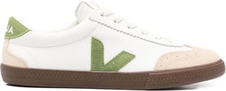 Veja White Green Logo Sneakers