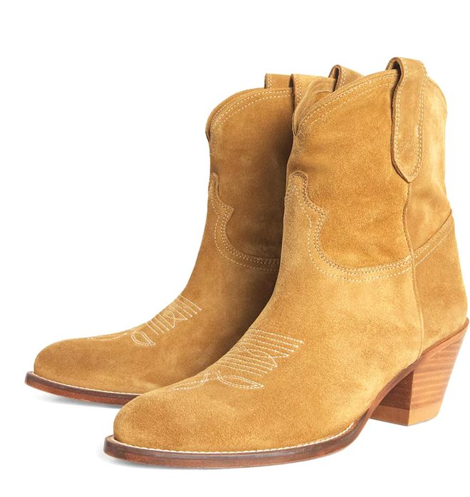 Polo Ralph Lauren Suede Western Ankle Boots 55 Size 35