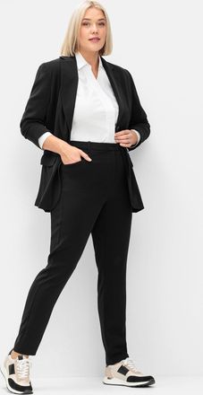 Sheego Webhose SHEEGO, Damen, Gr. 40, Normalgr&ouml;ssen, schwarz, 100% Polyester, unifarben, Hosen Webhose