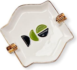Tag Knoll Ashtray Catchall Dish Decorative Box White Multi Earthenware 5.45x5.25x0.5 in at Nordstrom