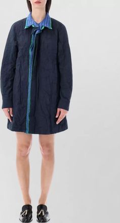 Loewe short coat crinkled cotton layered design