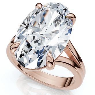 Pompeii3 Certified 5Ct Abner Oval Solitaire Diamond Engagement Ring 14k Gold Lab Grown