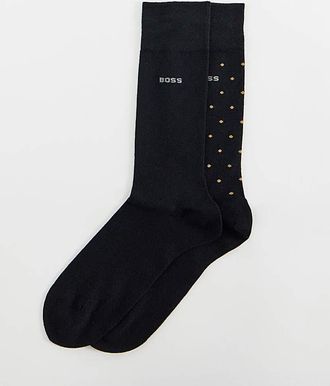 HUGO BOSS 2 Pack Mini Dot Bamboo Socks