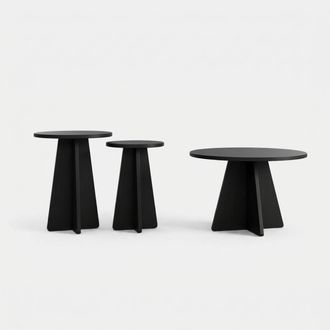 Hanah Home 3 Juegos De Mesas De Sal&oacute;n Modernas Redondas Mushroom Tris