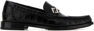 Fendi Black Leather Loafers