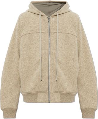 Rick Owens Hoodie - Heren - Vesten met rits - Beige - L - Katoen - Hoodies & sweatvesten