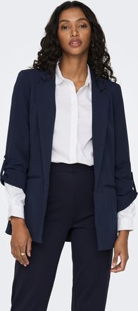 Only Kurzblazer ONLY ONLKAYLE-ORLEEN 3/4 BLAZER TLR NOOS, Damen, Gr. 34XS, blau (night sky), Web, Obermaterial: 92% Polyester, 8% Elasthan, unifarben, regu