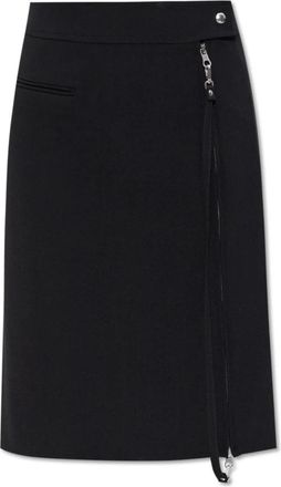 Courr&egrave;ges Wollen rok - Dames - Midirokken - Zwart - S - Wol - Rokken
