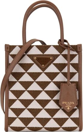 Prada Crossbody Tas - Dames - Handtassen - Bruin - ONE Size - Leer - Tassen