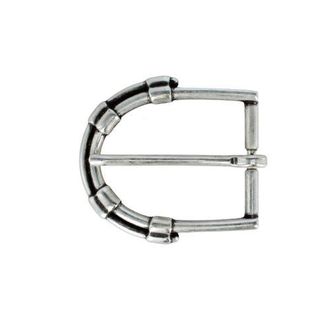 Trafalgar Store 35mm Solid Brass Italian Horseshoe Inspired Harness Belt Buckle in English Silver at Nordstrom