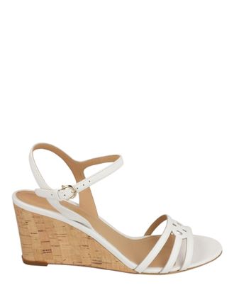 Ferragamo Fieri Leather Wedge Sandals