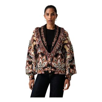 Farm Rio Cardigan in Maglia con Frange Tapestry Dream - - Knitwear - Donna - Multicolore - S