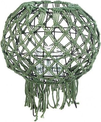 BIZZOTTO Bizzotto - Farolillo De Estilo Vintage Realizado En Macram&eacute;, Color Verde 38h Cm