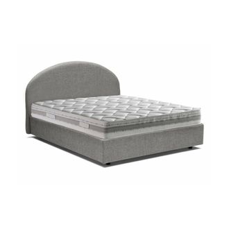 Dmora Dmora - Cama Matrimonial Dbonett, Cama Contenedor Con Revestimiento De Tela, 100% Made In Italy, Apertura Frontal, Con Colch&oacute;n 160x190 Cm Incluido, Gr
